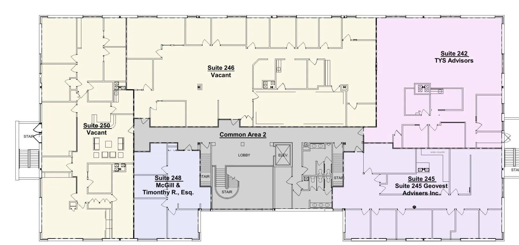 Building 200 second floor cropped building footprint plan
