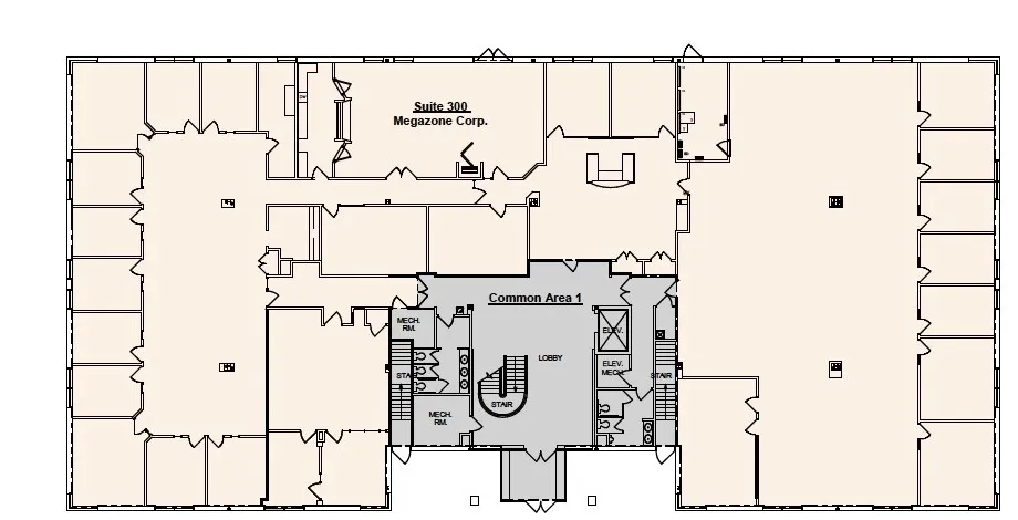 Building 300 first floor cropped building footprint plan