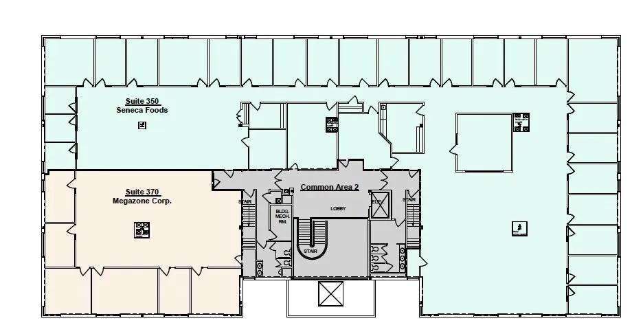 Building 300 second floor cropped building footprint plan