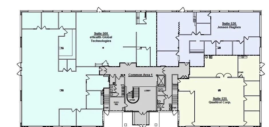 Building 500 first floor cropped building footprint plan