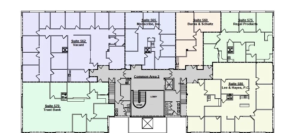Building 500 second floor cropped building footprint plan
