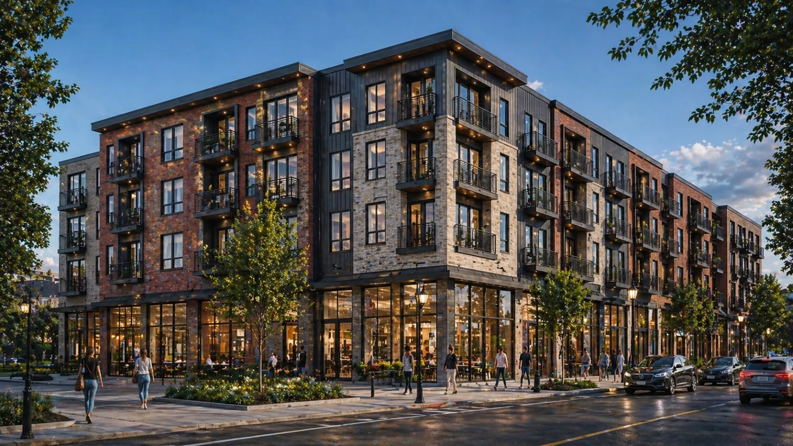 Rendering preview of future residences at The Place at Willowbrook